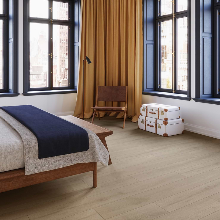 Oaktree Elegant Ash Beige 7x60 XL Wood Look Matte Porcelain Tile