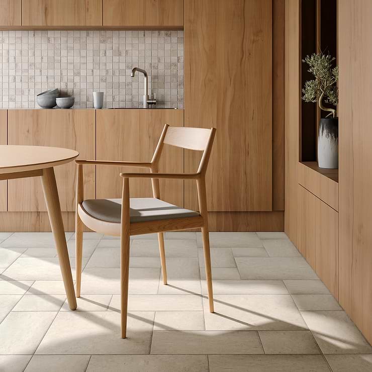Seville Pergamo Beige 12x12 Travertine Look Matte Porcelain Tile