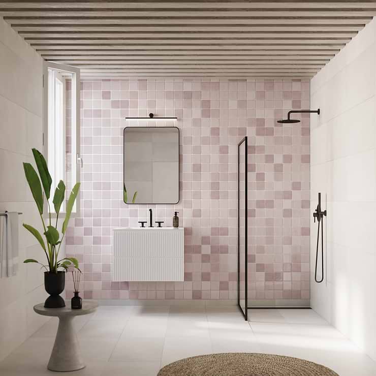 Portmore Pink 4x4 Glossy Ceramic Tile