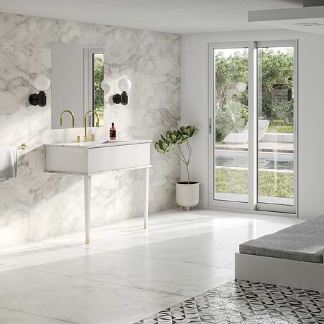 Classic Collection 36"  Carrara and White Vanity