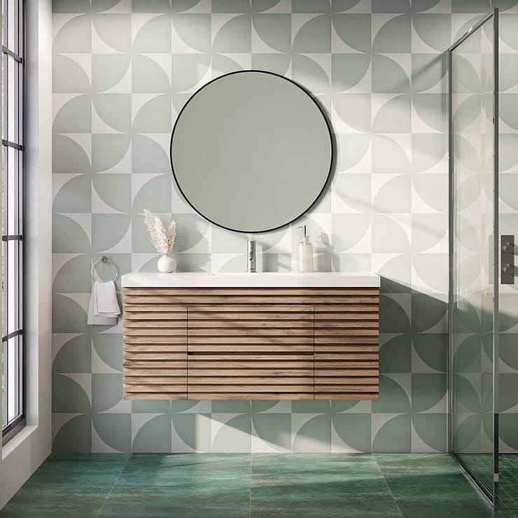 Finestra 34x74" Reversible Fixed Shower Door with Clear Glass in Stainless Steel