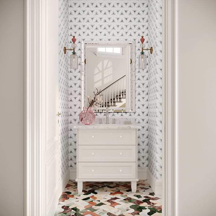 Ako Verde Green 5" Triangle Marble Micro Mosaic Tile