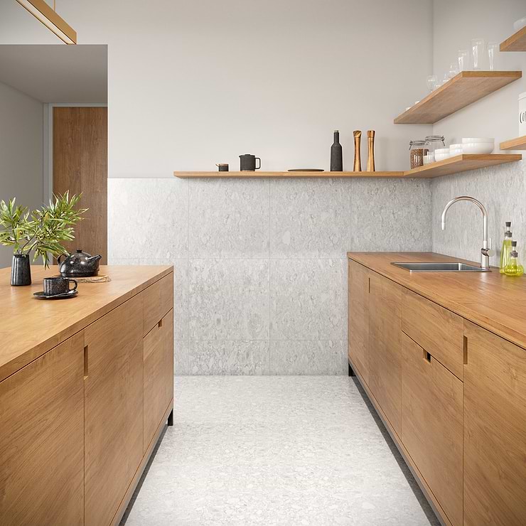 Rizo LVT Silver Beige 12x24 Glue Down Luxury Vinyl Tile 
