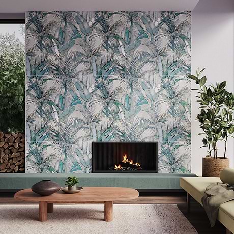 Monet Eden Blue 24x48 Artisan Decor Matte Porcelain Wall Tile