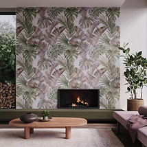 Monet Fancy Wall Pink and Green 24x48 Artisan Decor Matte Porcelain Wall Tile
