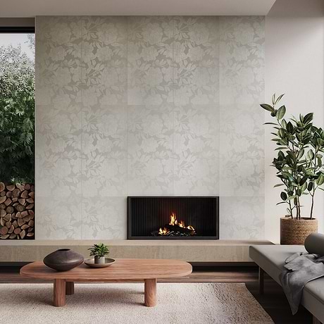 Monet Romance 24x48 Artisan Decor Gray Matte Porcelain Tile