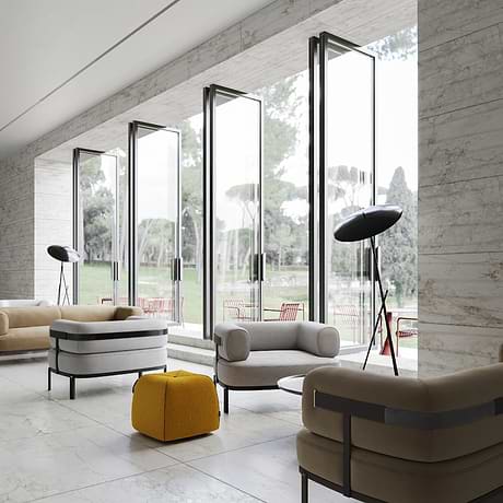 Autograph Vibe Caldia Oro White 24x48 3D Textured Marble Look Matte Porcelain Tile