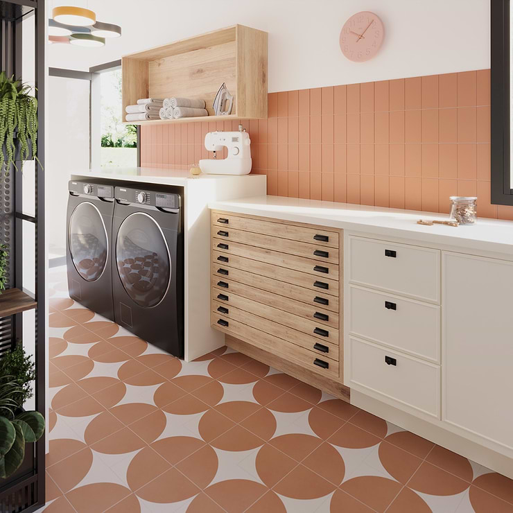 Stacy Garcia Maddox Terracota Orange 4x8 Matte Ceramic Subway Wall Tile