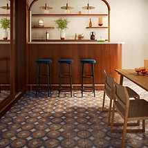 Angela Harris Mediterra Circles Terracotta 8x8 Matte Porcelain Tile