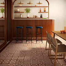 Angela Harris Mediterra Kasma Terracotta Décor 8x8 Matte Porcelain Tile