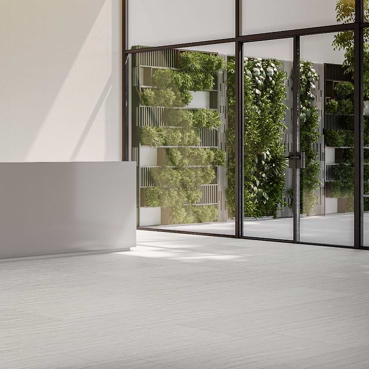 Nashville Gray 24x48 Travertine Look Matte Porcelain Tile