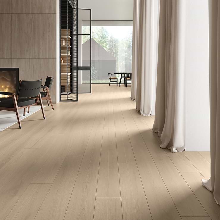 Oaktree Elegant Ash Beige 7x60 XL Wood Look Matte Porcelain Tile