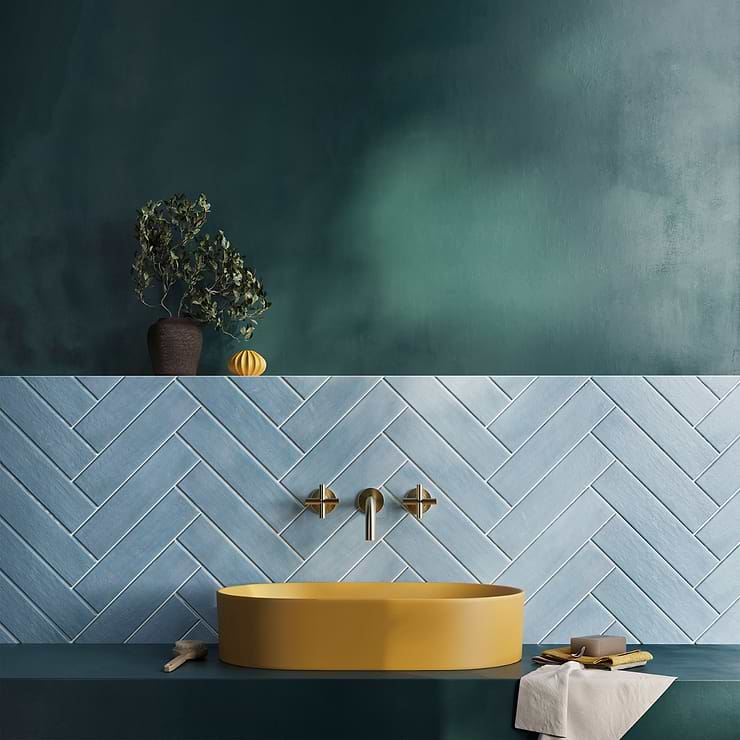 Bayou Sky Blue 3x12 Matte Ceramic Subway Tile