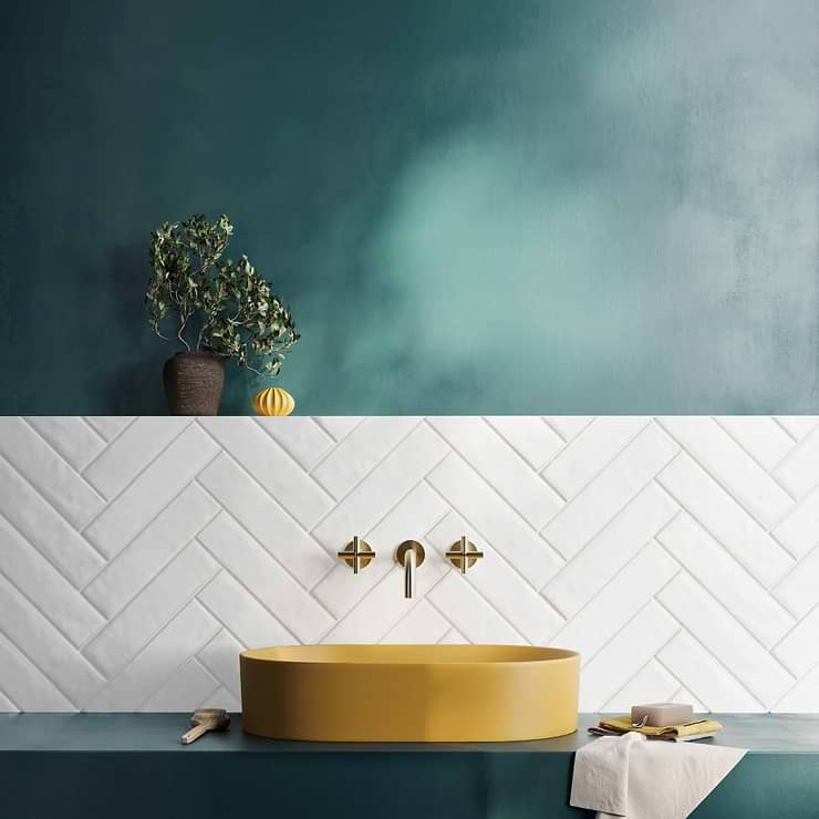 Bayou White 3x12 Matte Ceramic Subway Wall Tile
