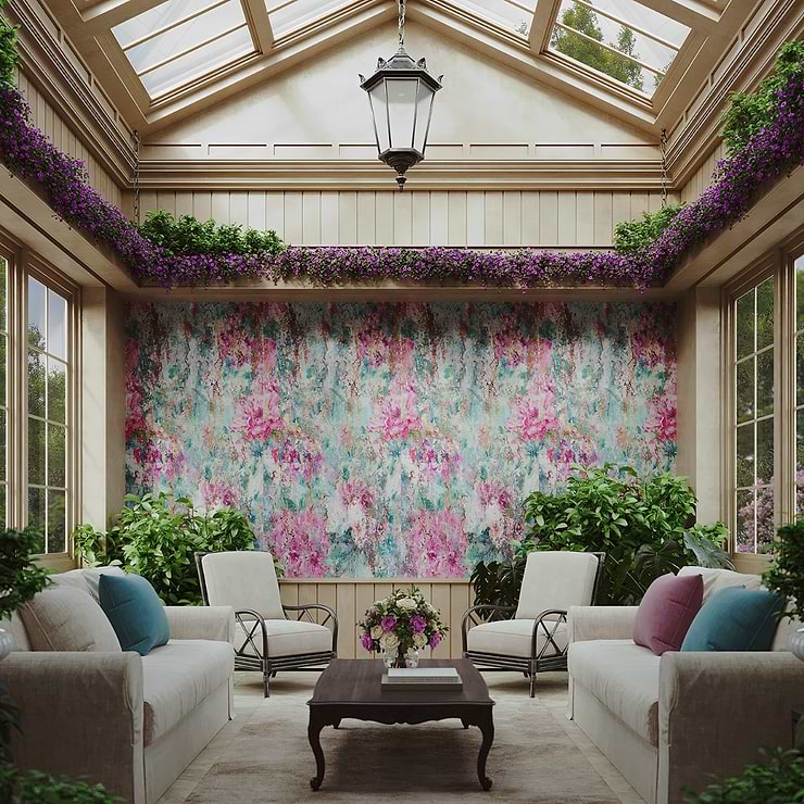 Art Gallery by Paula Purroy Magnolia Multicolor 24x48 Artisan Decor Matte Porcelain Tile