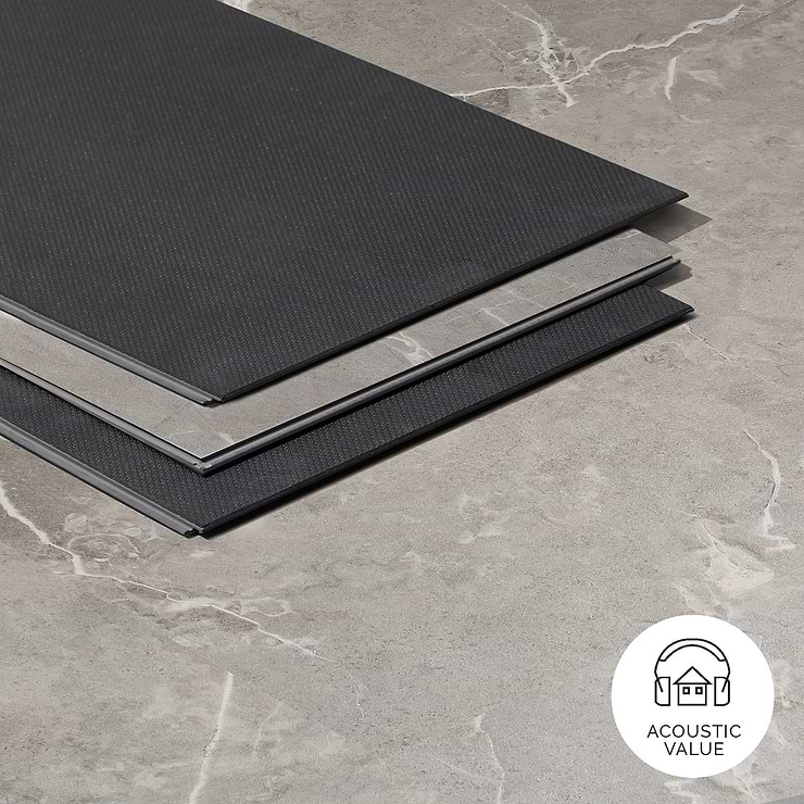 Optoro Chauny Marble Dark Beige 28mil Wear Layer Rigid Core Click 12x24 Luxury Vinyl Tile