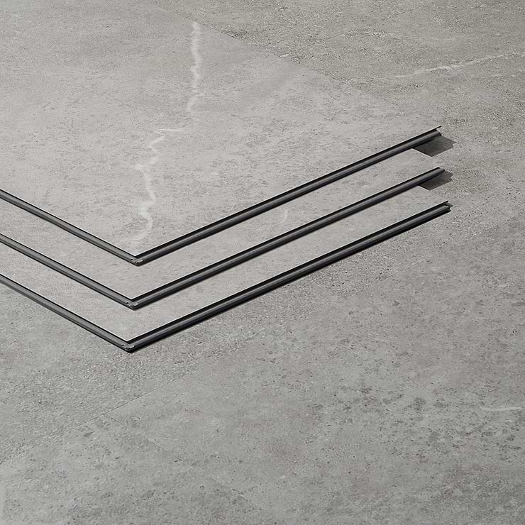 Optoro Juneau Sandstone Light Gray 28mil Wear Layer Rigid Core Click 12x24 Luxury Vinyl Tile