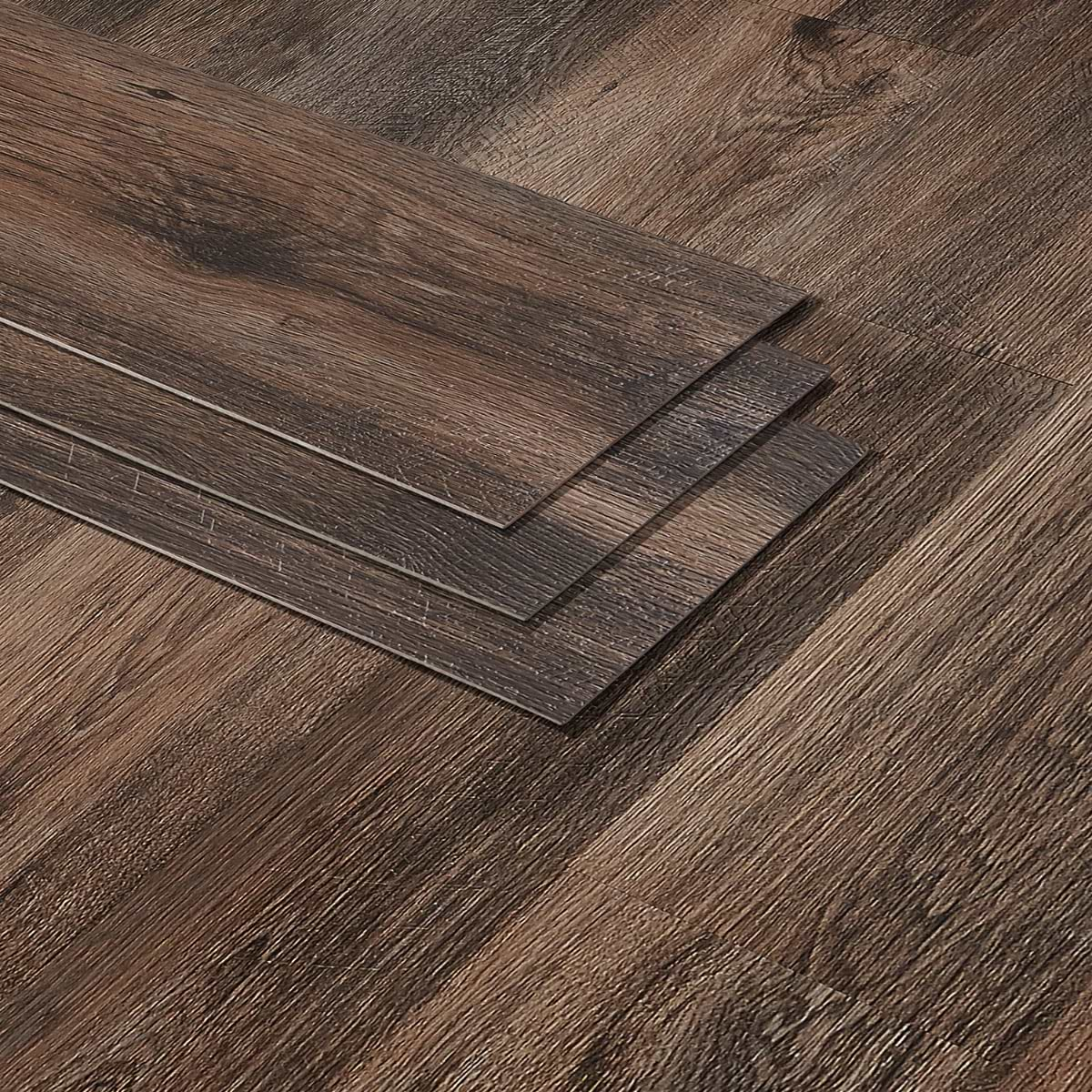 ReNew Lofty Oak Anthracite 12mil Wear Layer Glue Down 6x48 Luxury Vinyl Plank Flooring