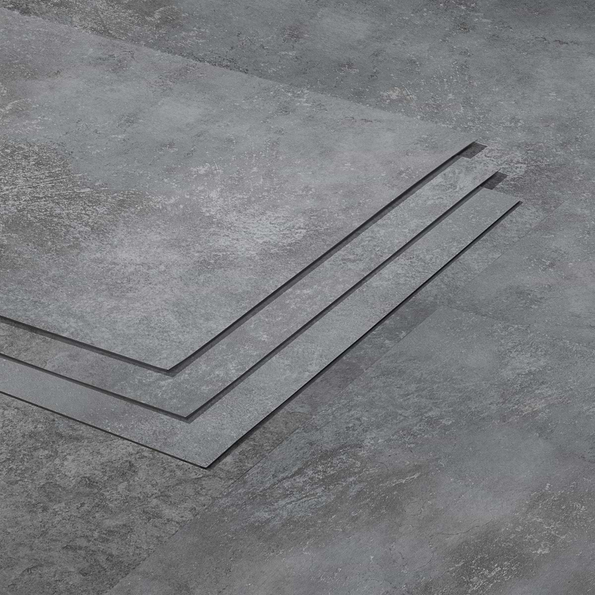 ReNew Metalcrete Pewter 12mil Wear Layer Glue Down 12x24 Luxury Vinyl Tile