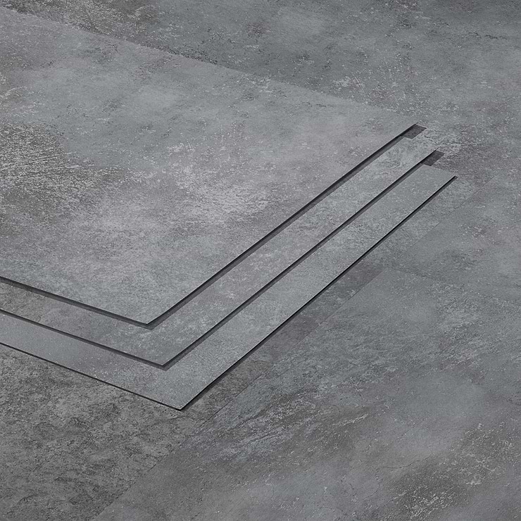 ReNew Metalcrete Pewter 12mil Wear Layer Glue Down 12x24 Luxury Vinyl Tile