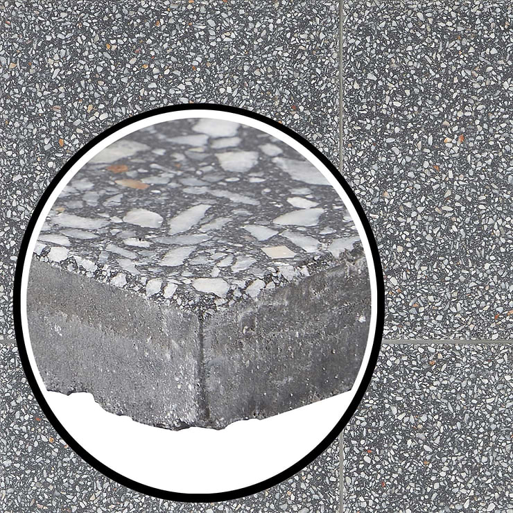 True Terrazzo Purbeck Gray 16x16 Polished Terrazzo Tile