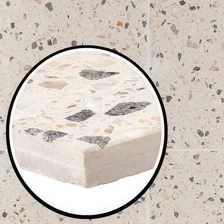 True Terrazzo Sonora Beige 16x16 Polished Terrazzo Tile
