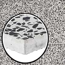 True Terrazzo Tinos Black and White 16x16 Polished Terrazzo Tile