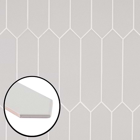 Tehama Gray 3x12 Picket Crackled Ceramic Tile