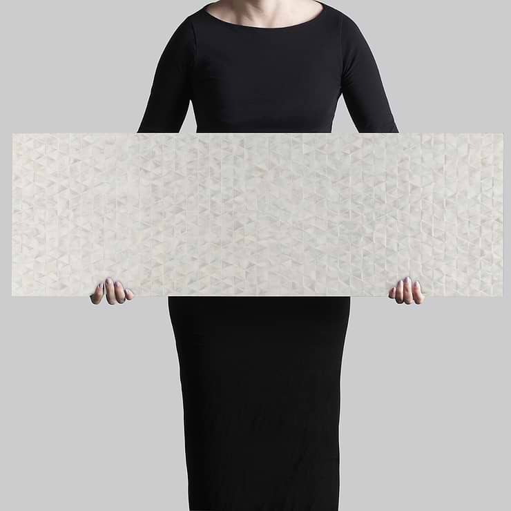 Echoes Blanco 12x36 Satin and Matte Ceramic Tile