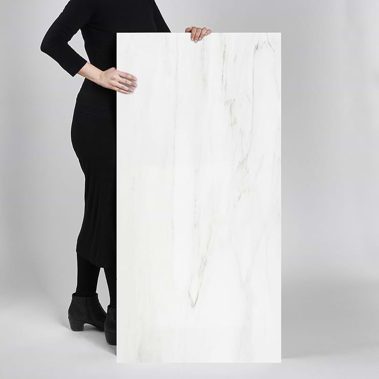 DreamStone Dolomite Snow 24x48 Polished Porcelain Tile
