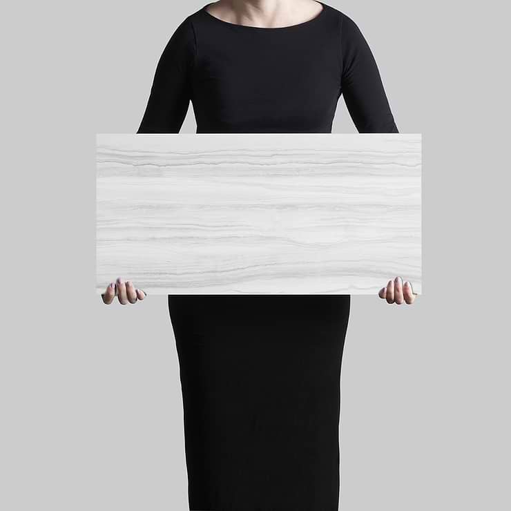 DreamStone Luminus White 12x24 Matte Porcelain Tile
