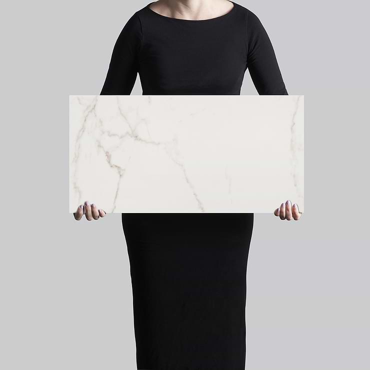 DreamStone Statuario Venato 12x24 Polished Porcelain Tile