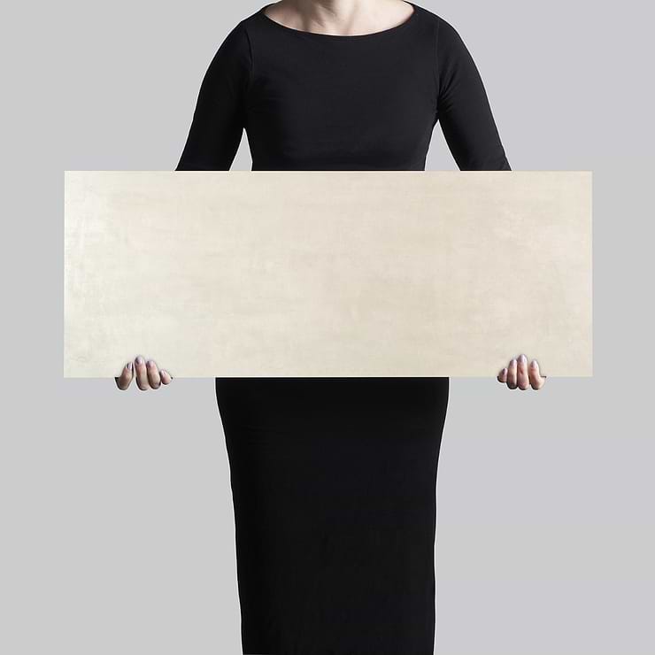 Instinct Murmur Canvas Beige 12x32 Textured Matte Ceramic Wall Tile