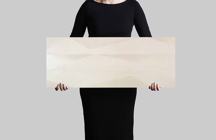 Instinct Murmur 3D Canvas Beige 12x32 Matte Ceramic Wall Tile