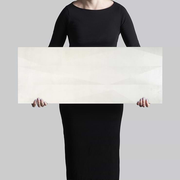 Instinct Murmur 3D Talc White 12x32 Matte Ceramic Wall Tile