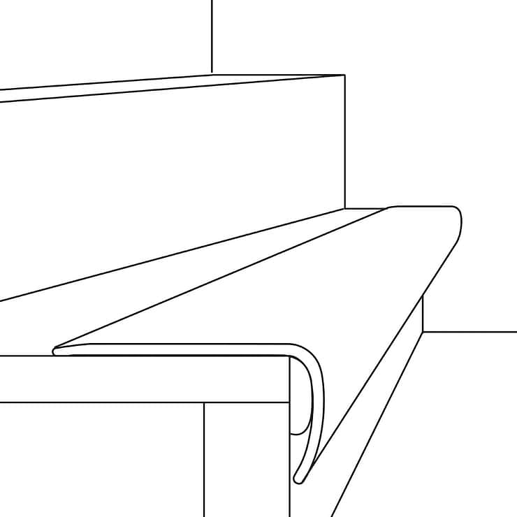 Bond LVT Venom Black 2x1x94" LVT VersaEdge Stair Nose by Versatrim