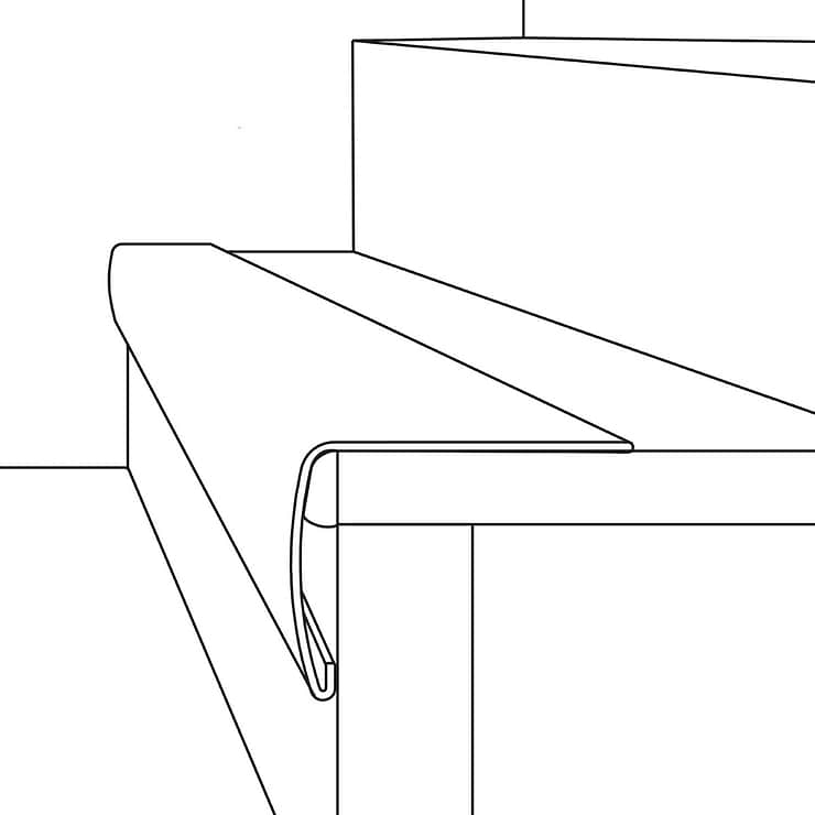 Bond LVT Venom Black 2x1.5x94" VersaEdge Xtra Tall Stair Nose by Versatrim