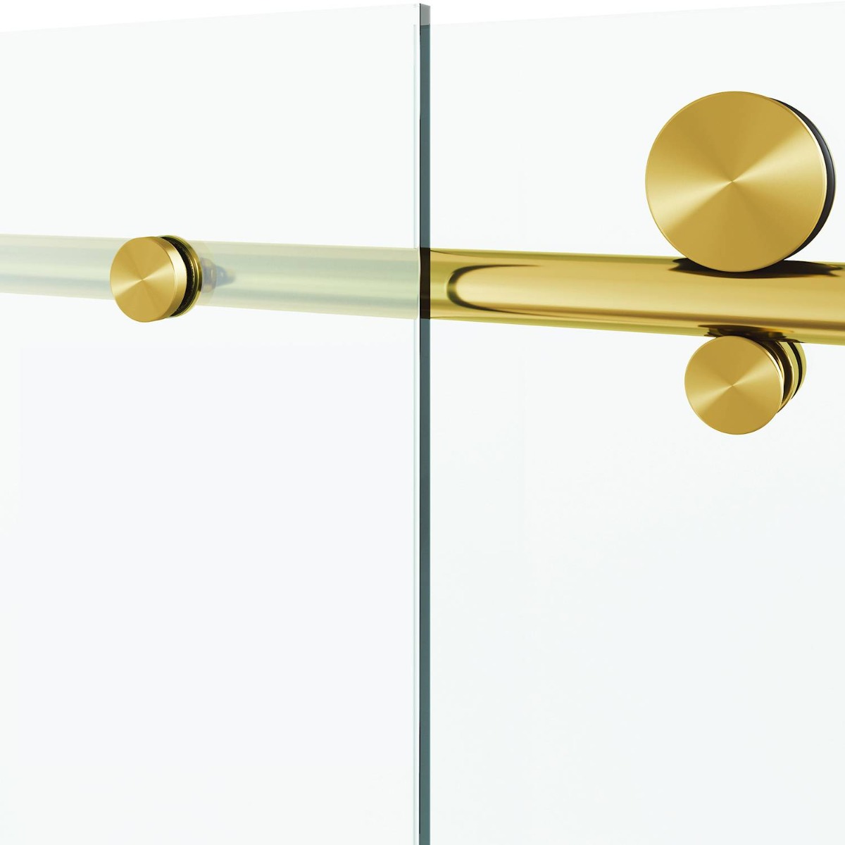 Volare 60x76 Reversible Sliding Shower Door with Clear Glass in Brushed Gold