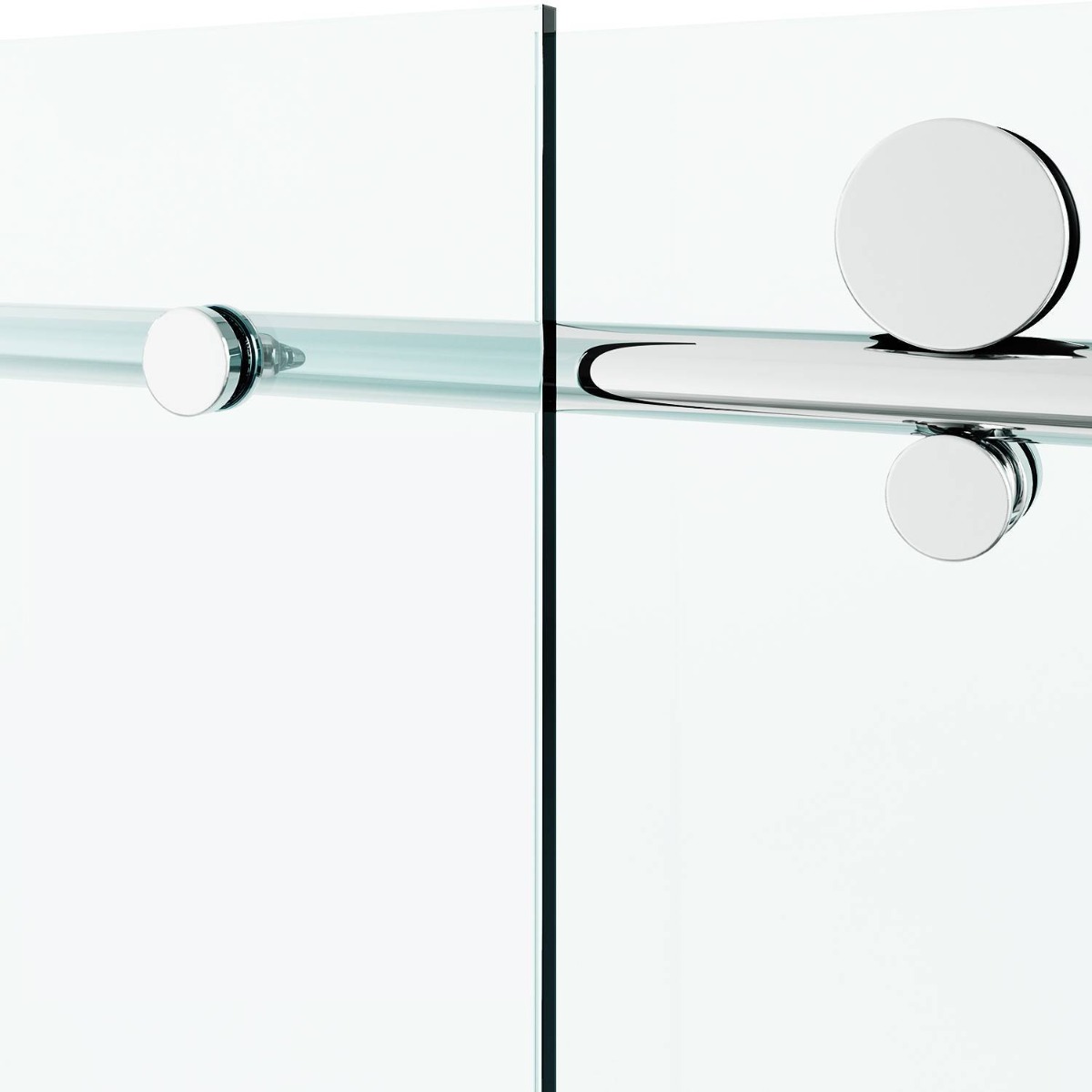 Volare 48x76 Reversible Sliding Shower Door with Clear Glass in Chrome