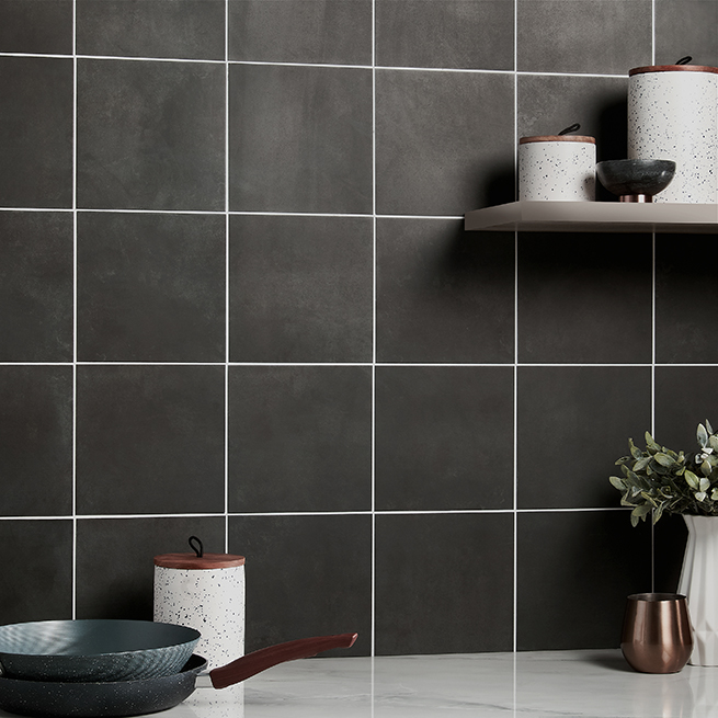 Cement Charcoal 8x8 Matte Porcelain Tile