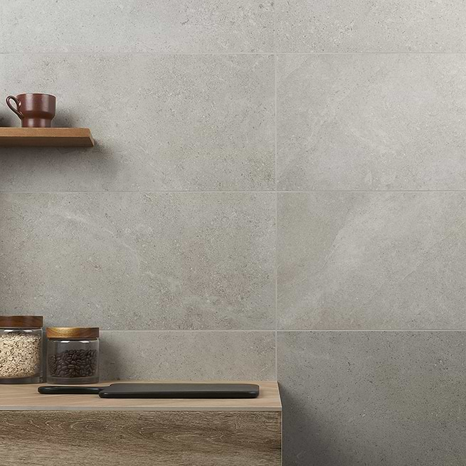 Impeccable porcelain limestone-look