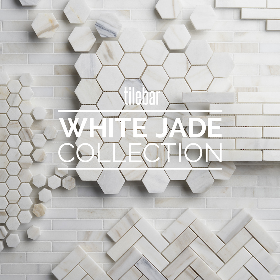 White Jade 1" Hexagon Polished Marble Mosaic