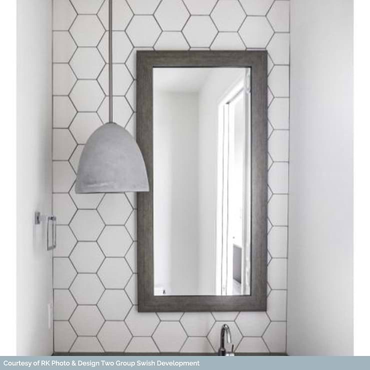 Exagoni Puro White 6x7 Hexagon Blanco Matte Ceramic Wall Tile