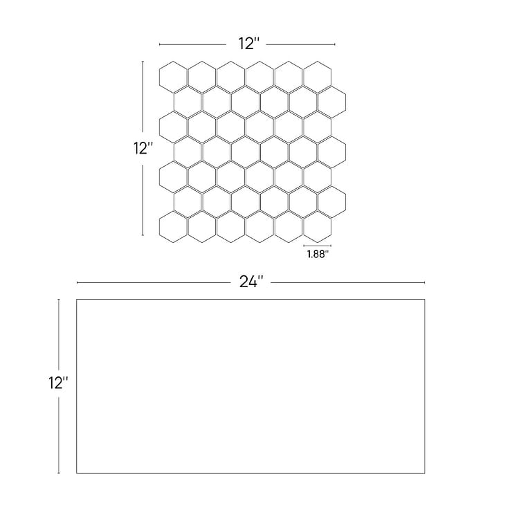 Wooden Beige 2" Hexagon Polished Marble Mosaic Tile