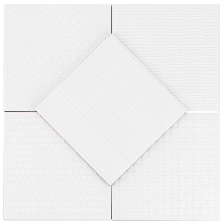 Sacramento Decor Snow 6x6 Matte Porcelain Tile