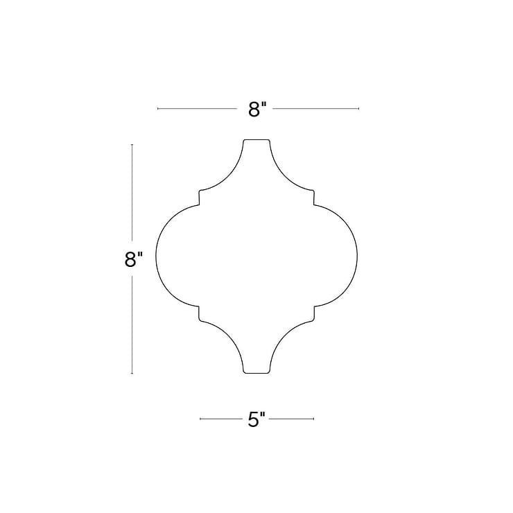 Zeal Arabesque White 8x8 Matte Porcelain Tile