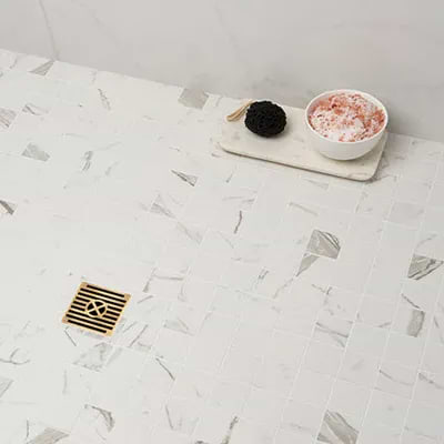 marble look shower tiles