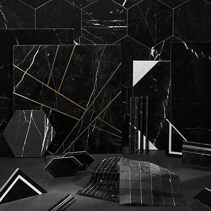 black marble tile
