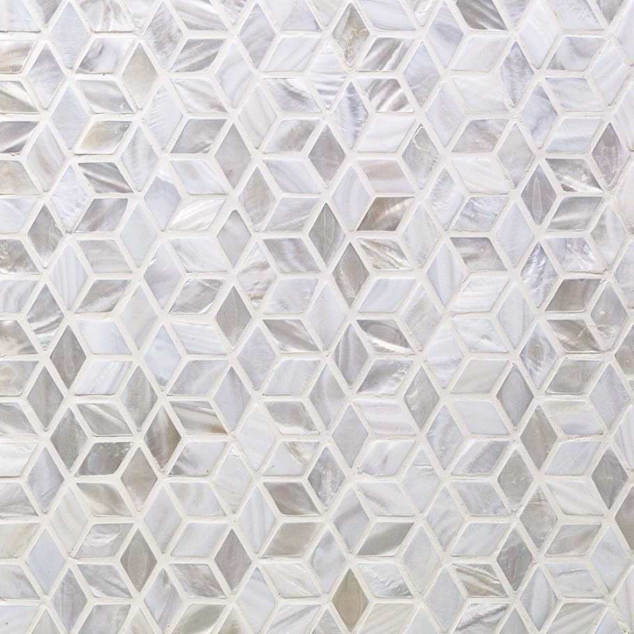 Oyster White Pearl Illusion Tile 