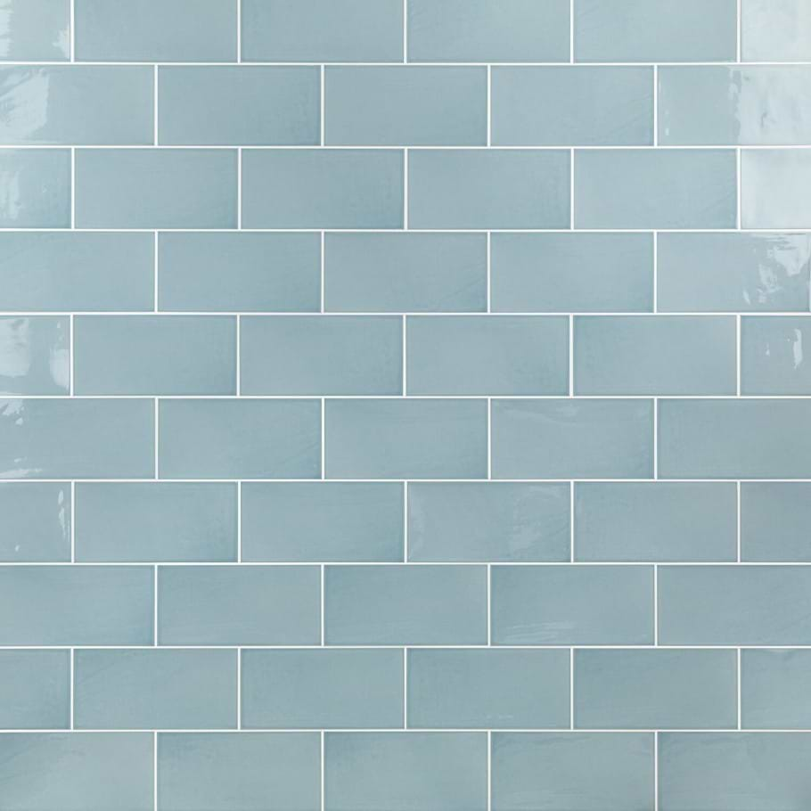 Aruba Blue 5X10 Ceramic Wall Tile 